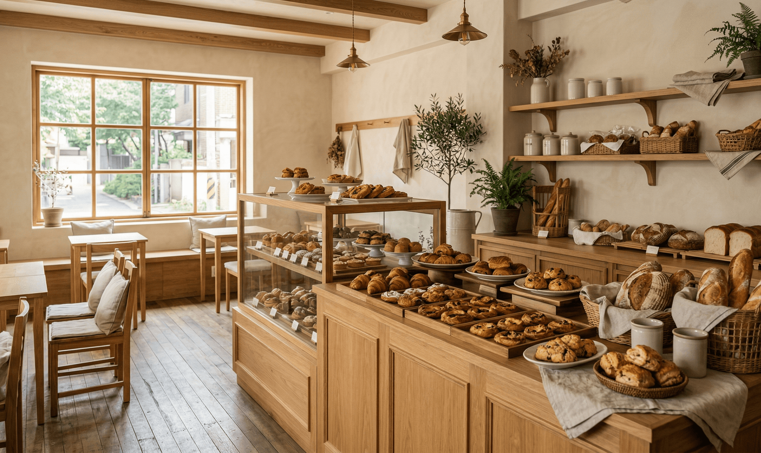 빵을 고르는 시간이 편하게 느껴지는 공간