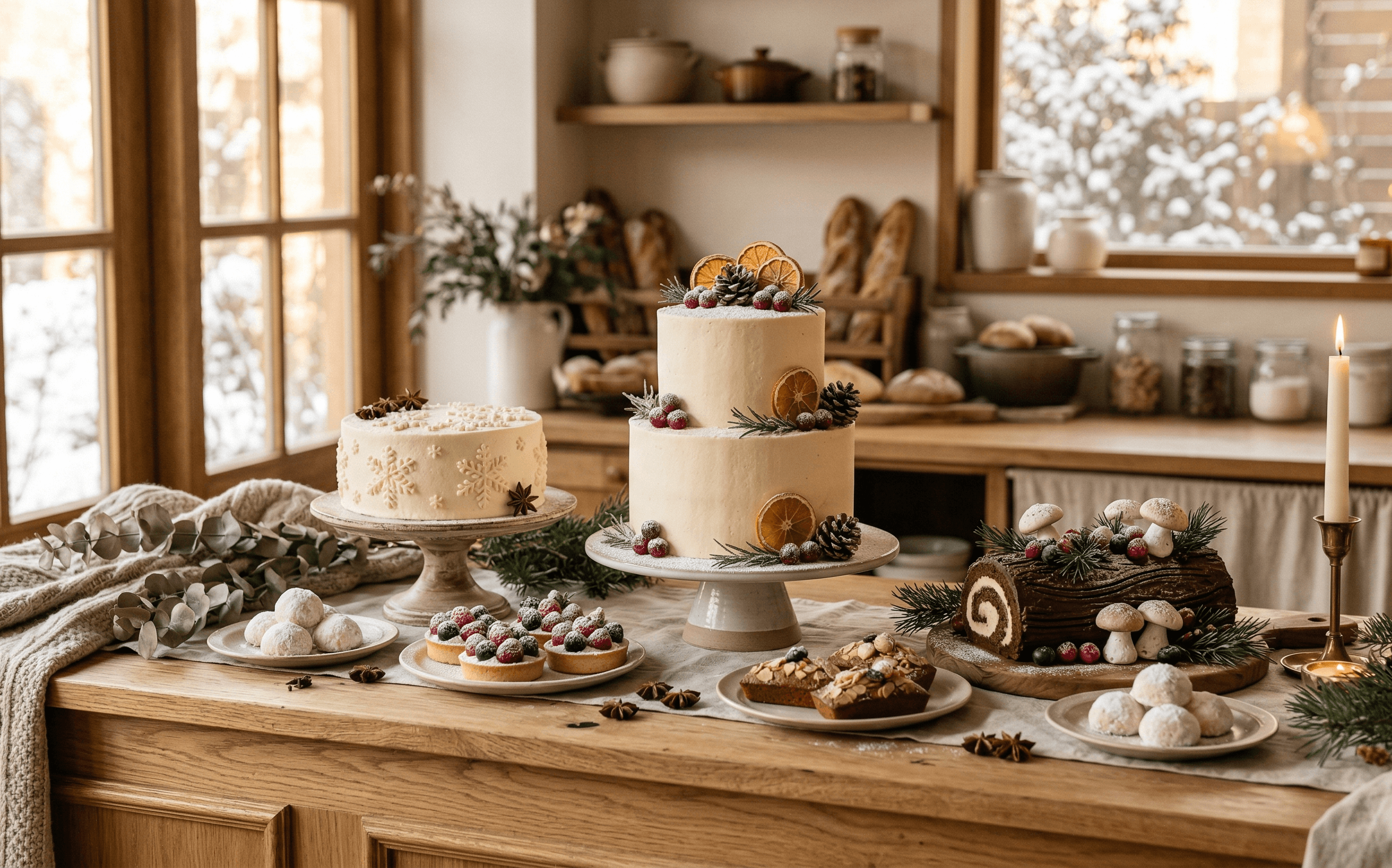 겨울 시즌 케이크