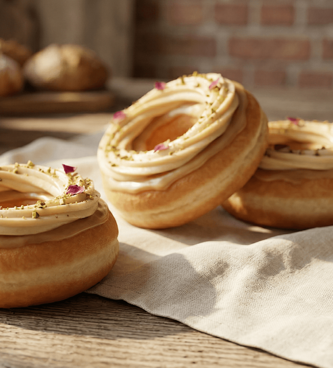 크림 도넛 이미지