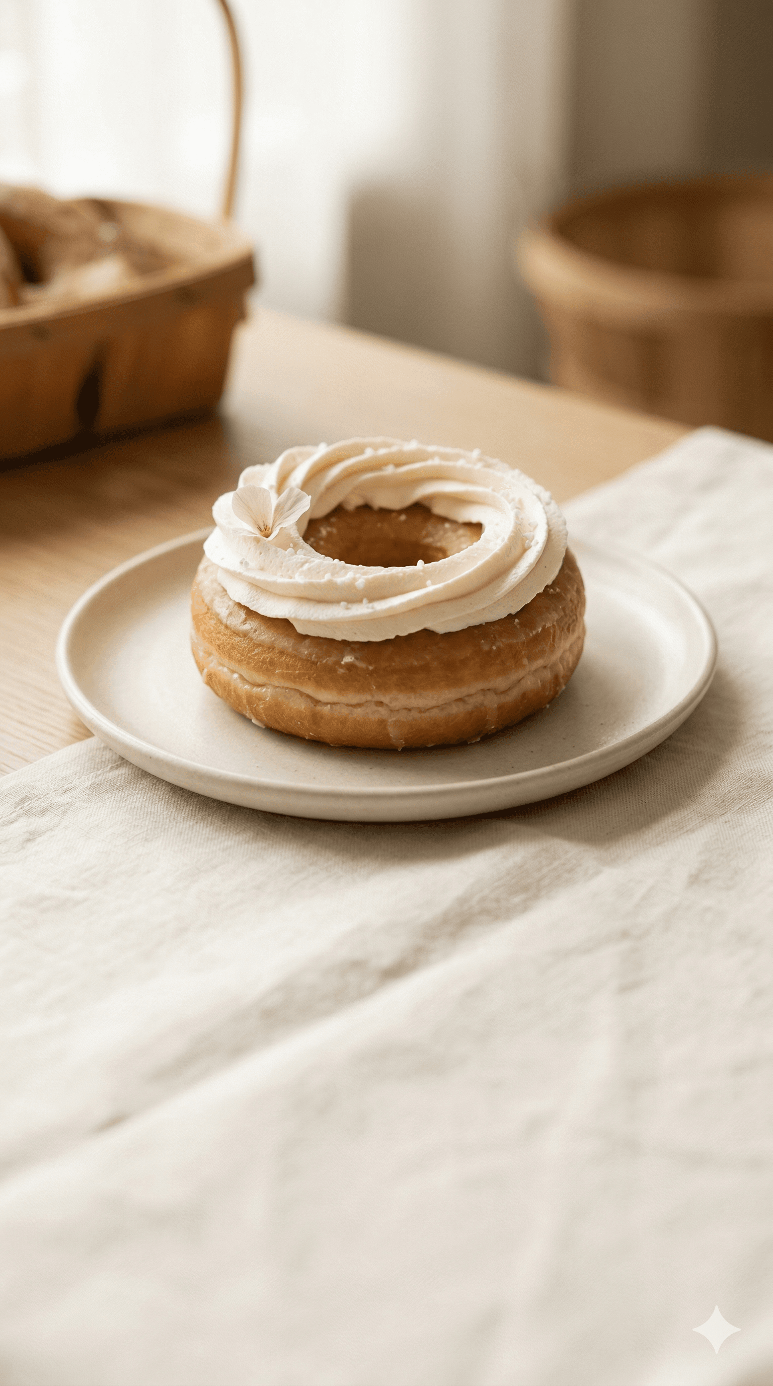 시그니처 크림 도넛이 중심이 된 베이커리 이미지