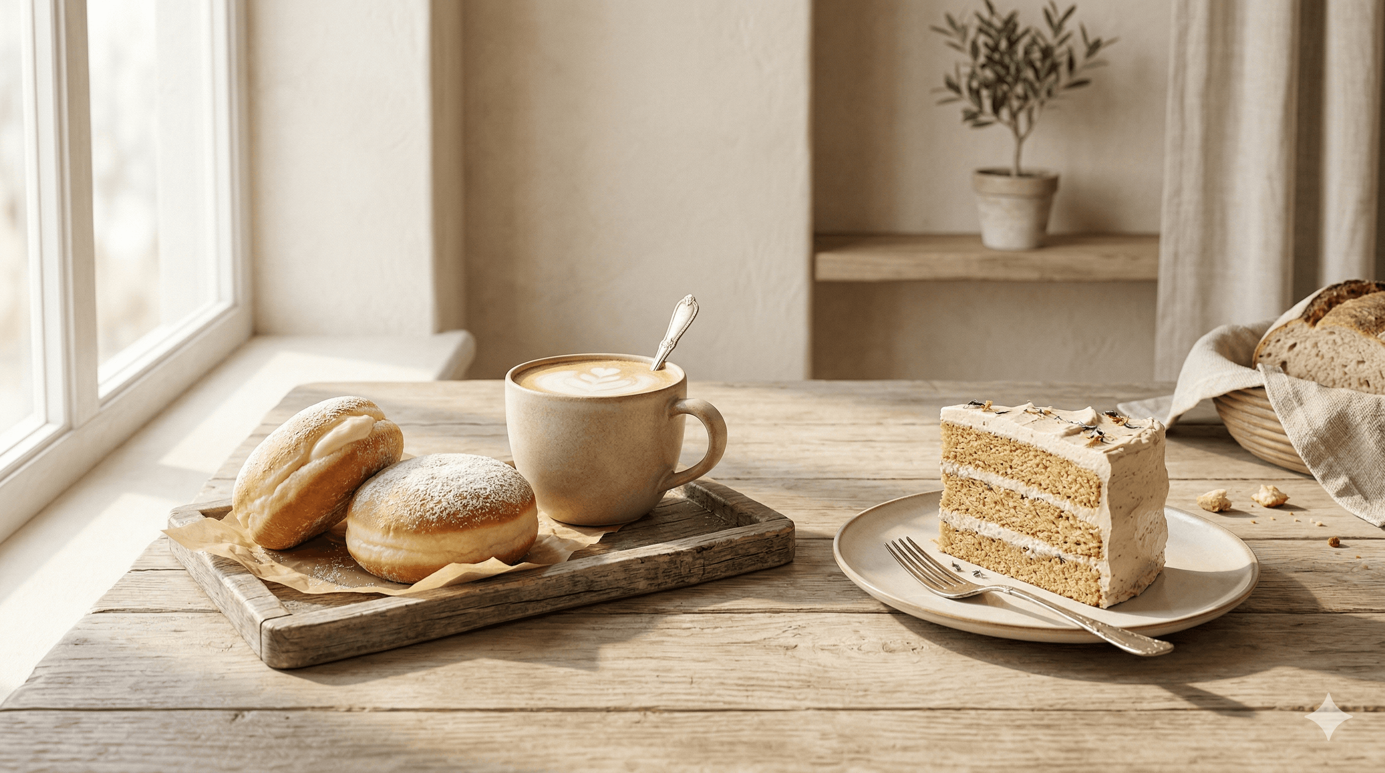 시그니처 도넛과 케이크 이미지