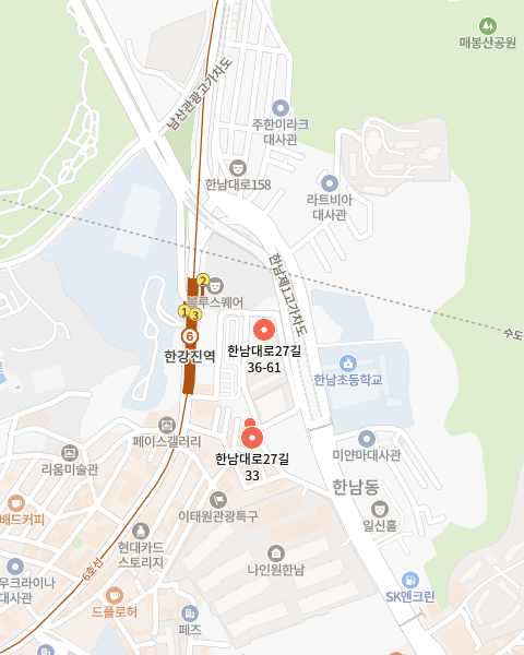 MELLOW OVEN 한남 리저브 지도 이미지