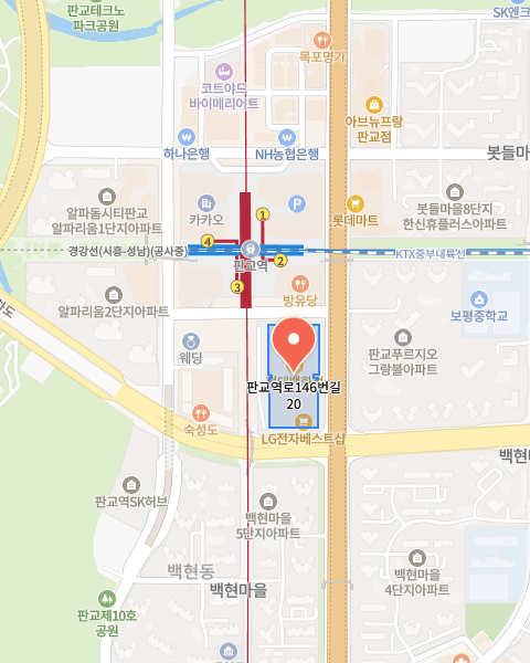 MELLOW OVEN 판교 스테이션 지도 이미지